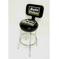 Single Ring Base - Logo Seating Stool W/Flex Backrest (Assembled)